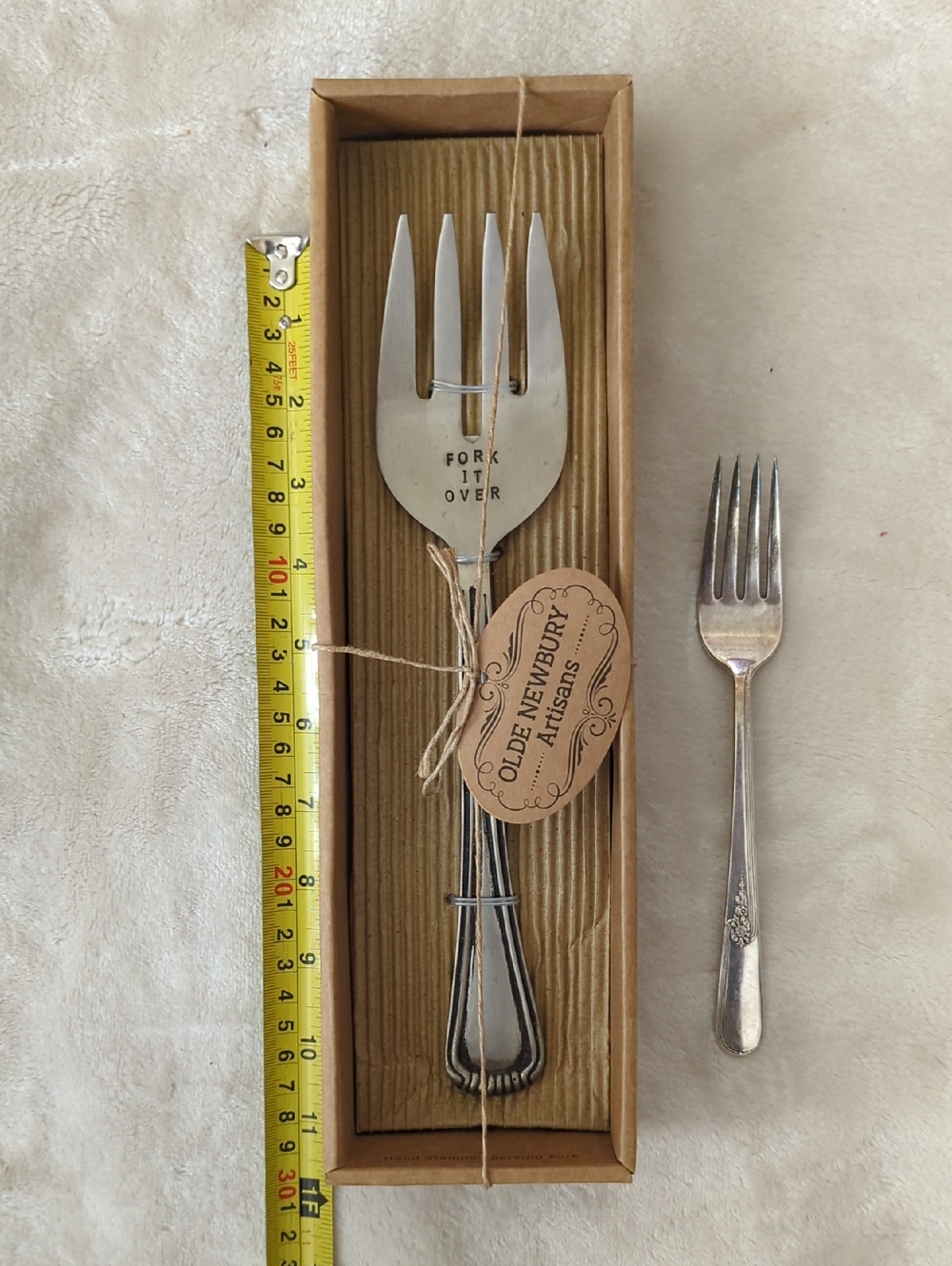 Extra Large TOWLE Hand Stamped Serving Fork NWT
